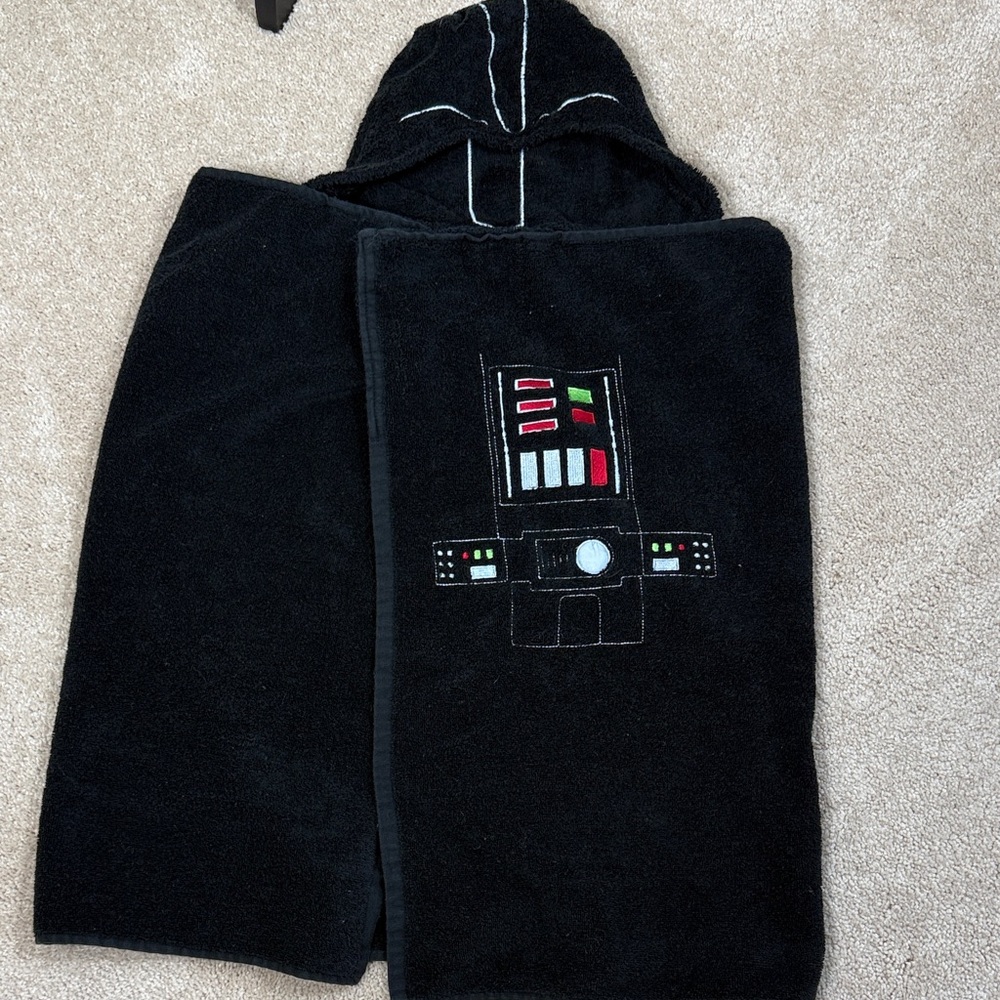 Black Hooded Star Wars Darth Vader Towel